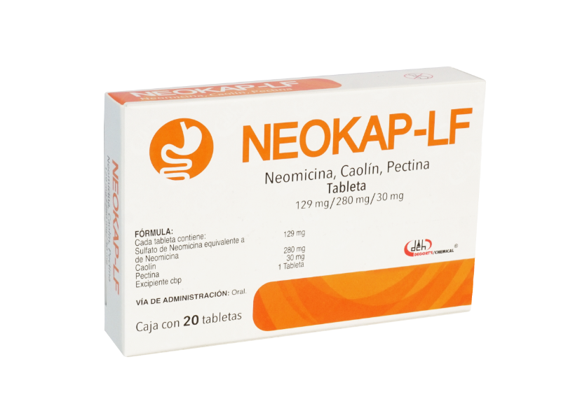 NEOMICINA CAOLIN PECTINA NEOKAP LF 20 TAB Happy Pharmaco